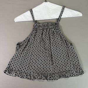 Francesca’s Miami Black and White Patterned Tank Top